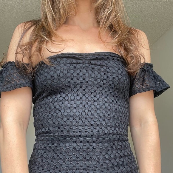 NIGHTCAP black dot lace flutter sleeve midi dress- XS | Never worn - Picture 2 of 5